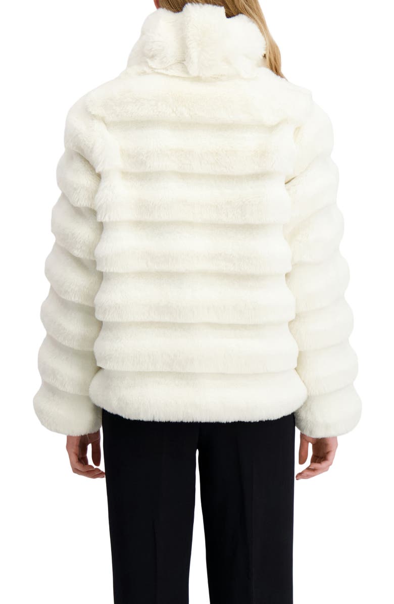 Lyla Grant Fur-Free Horizontal Chinchilla (Faux Fur) Jacket, Alternate, color, White Chinch