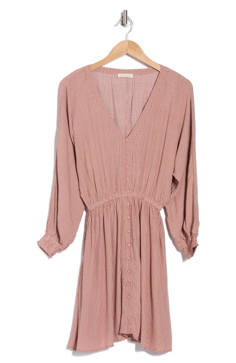 Lovestitch Eyelet Embroidered Long Sleeve Dress, Alternate, color, 