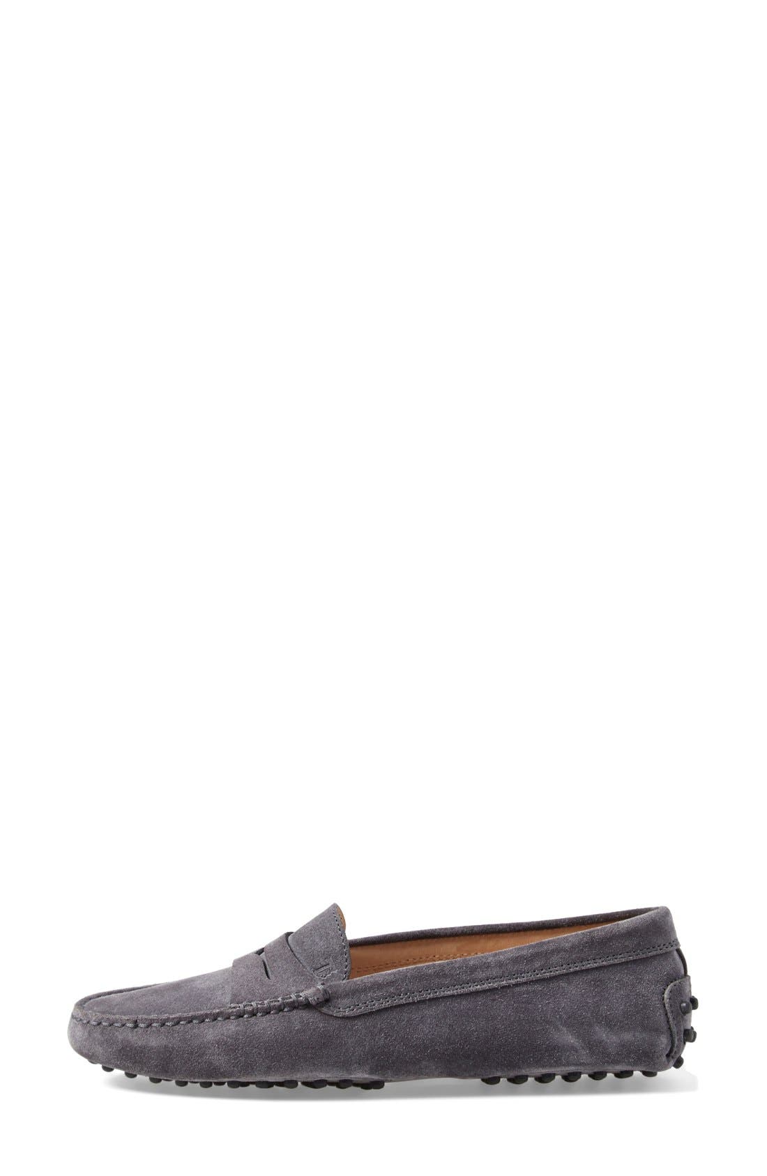 Gommini Driving Shoe, Alternate, color, GREY SUEDE