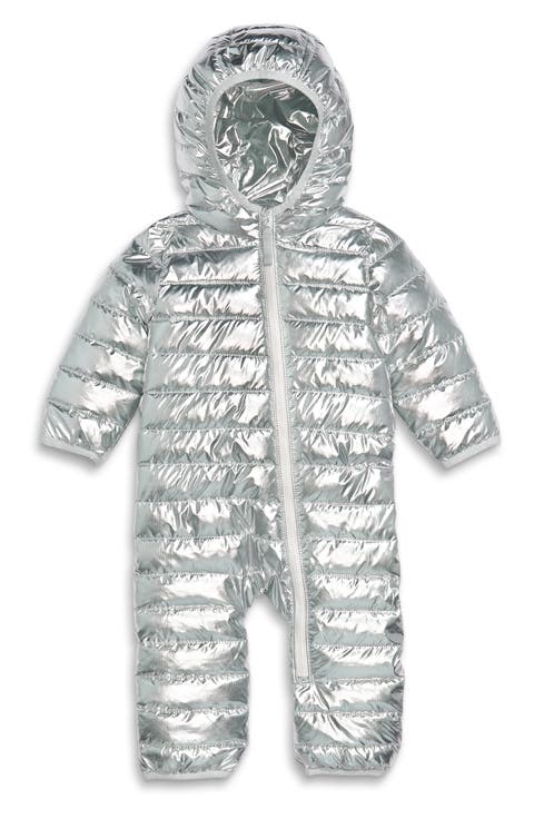 Lightweight Water Repellent Metallic Puffer Snowsuit (Baby)