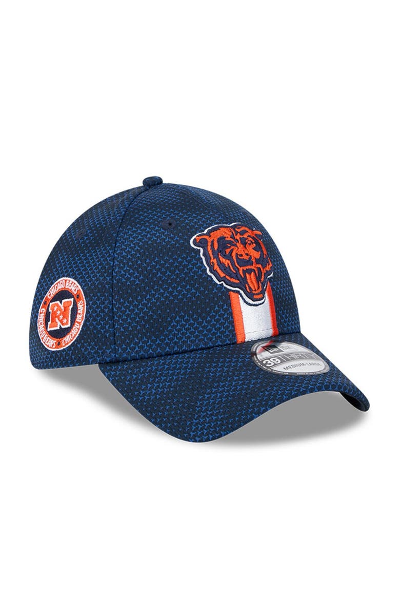 New Era Men's New Era Navy Chicago Bears 2024 Sideline Primary Logo 39THIRTY Flex Hat, Alternate, color,