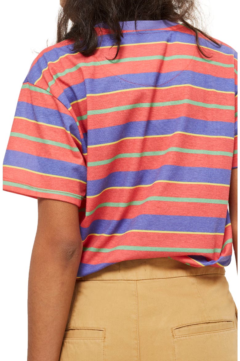 by Tee & Cake Happiness Stripe T-Shirt, Alternate, color, ORANGE MULTI