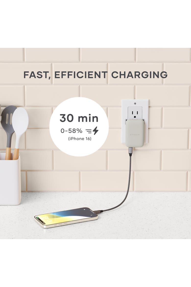 OntheGo 67W Slim Wall Charger, Alternate, color, Sand