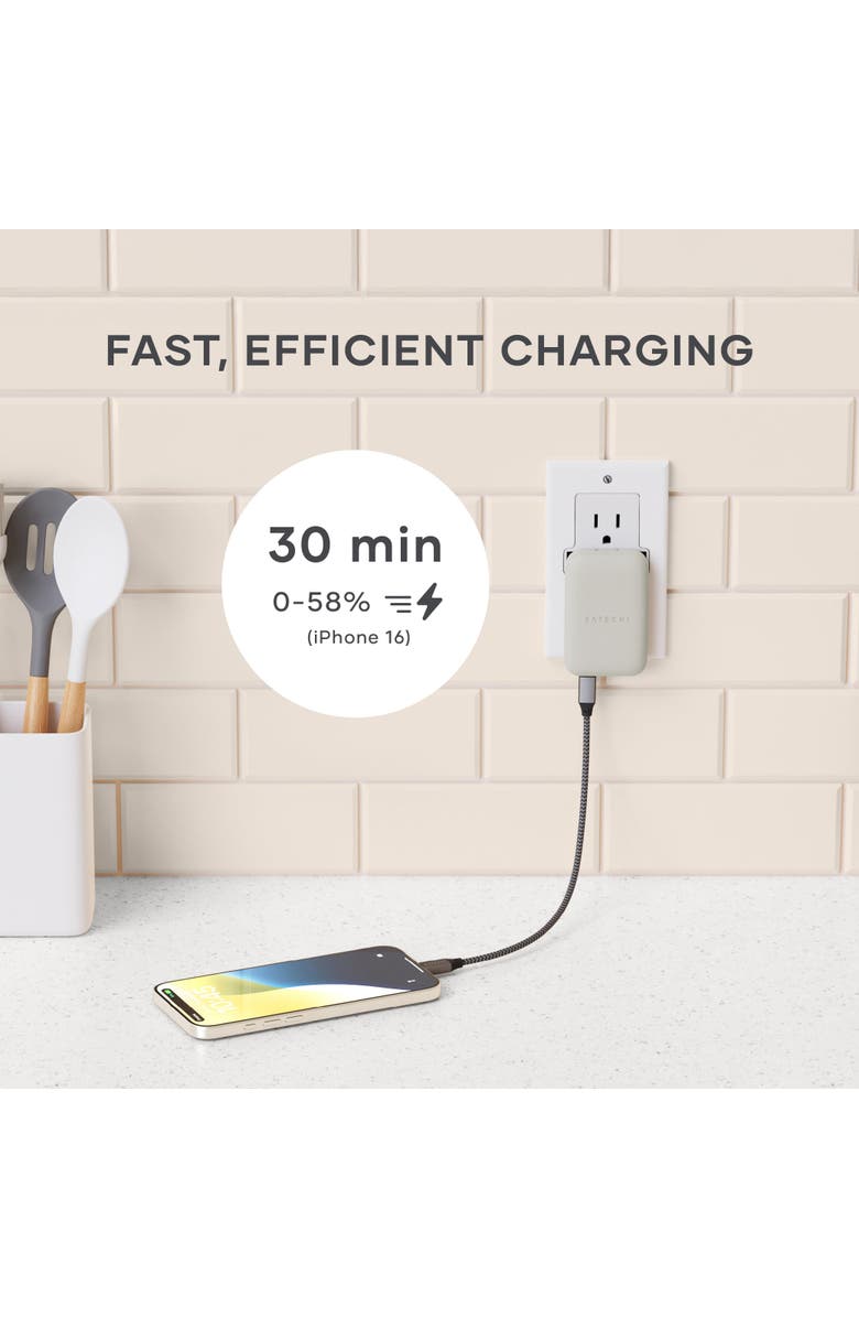 Satechi OntheGo 67W Slim Wall Charger, Alternate, color, Sand