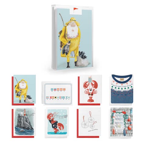 Holiday/Christmas Nautical Assorted Set of Greeting Cards (8 ct.)