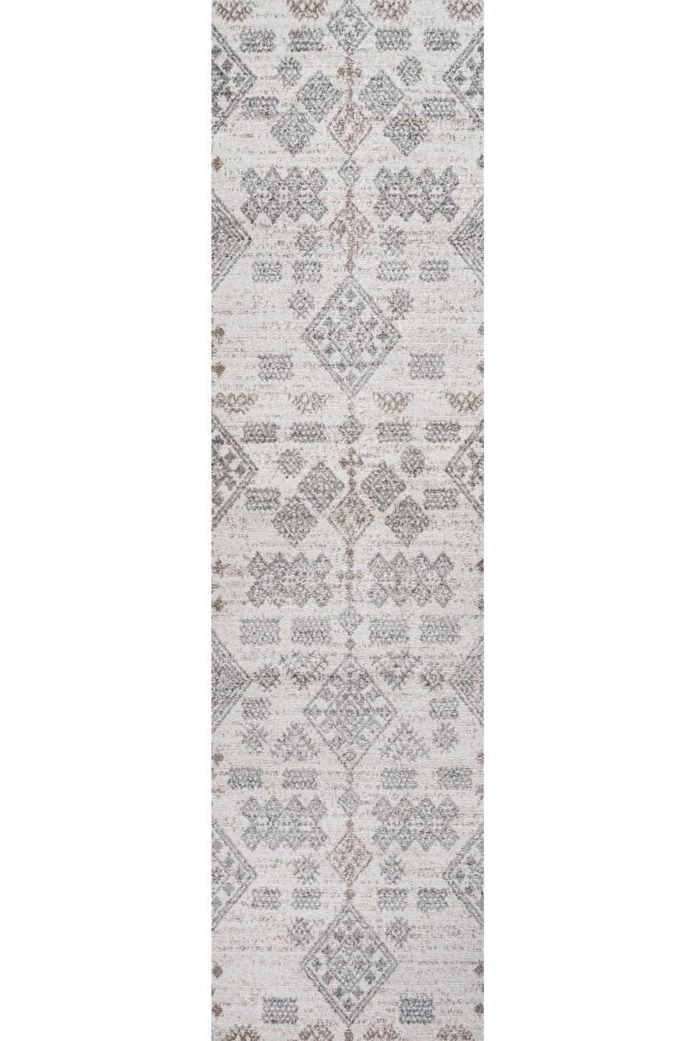 Bhalil Berber Diamond Geometric Area Rug, Main, color, Beige/Gray