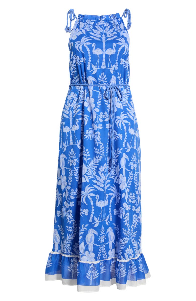 SUGARLIPS Kimana Floral Cotton Maxi Dress, Alternate, color, Cobalt-Combo