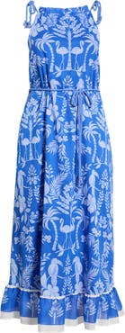 SUGARLIPS Kimana Floral Cotton Maxi Dress