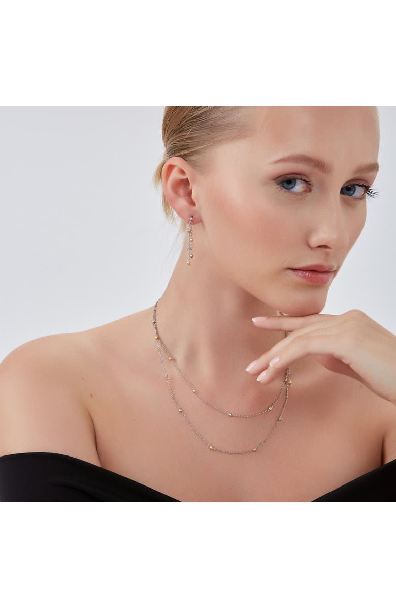 Spero London Dorica Sterling Silver Multi Bead Drop Earring, Alternate, color, Silver