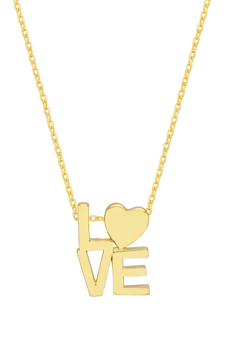 Love Pendant Necklace, Main, color, GOLD