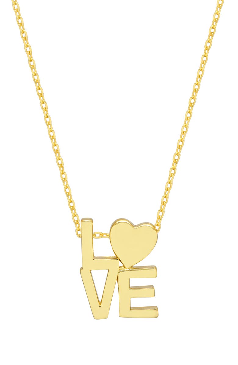 Estella Bartlett Love Pendant Necklace, Main, color, Gold