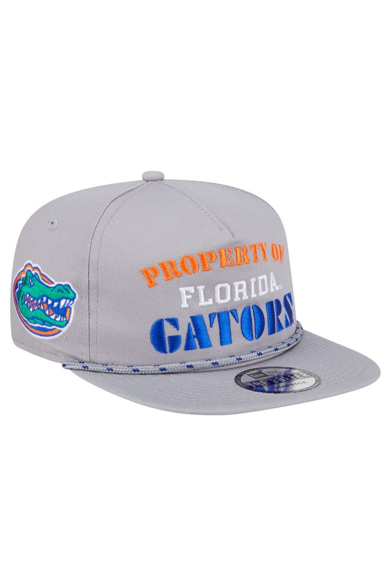 Men's New Era Gray Florida Gators Golfer Vintage Adjustable Hat, Main, color, Gray