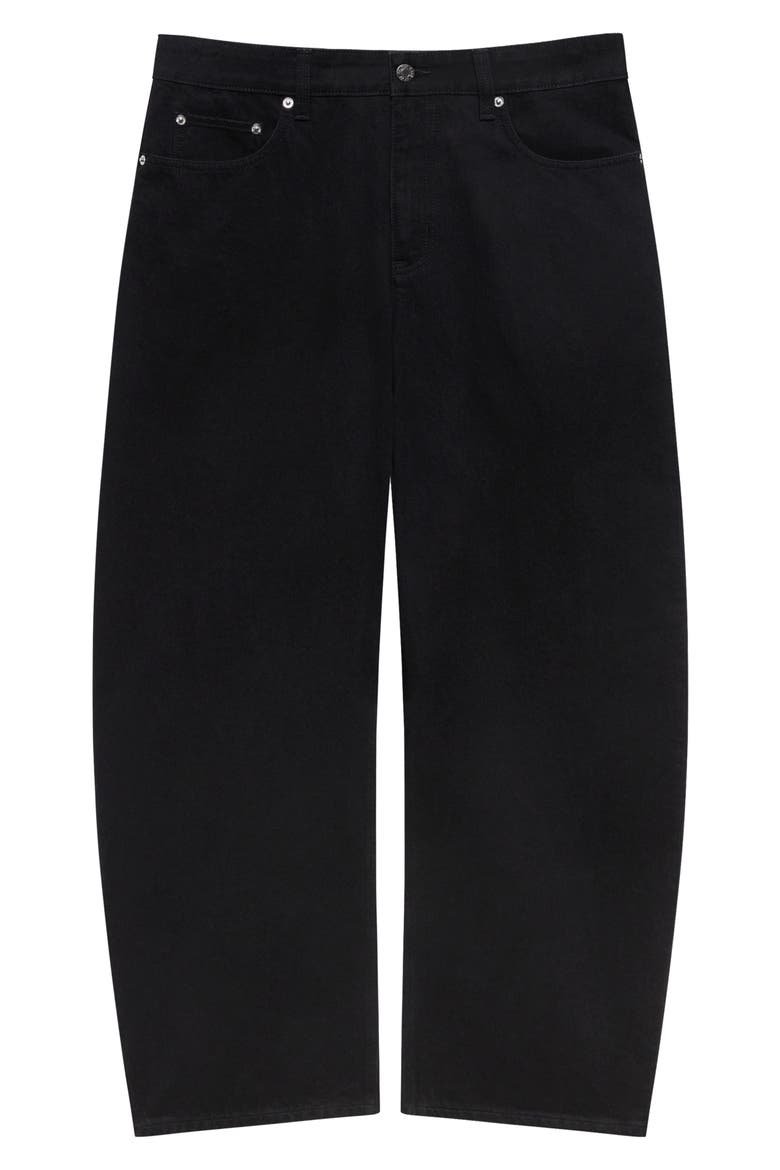 Saddle Wide Leg Jeans, Alternate, color, RINSED BLACK