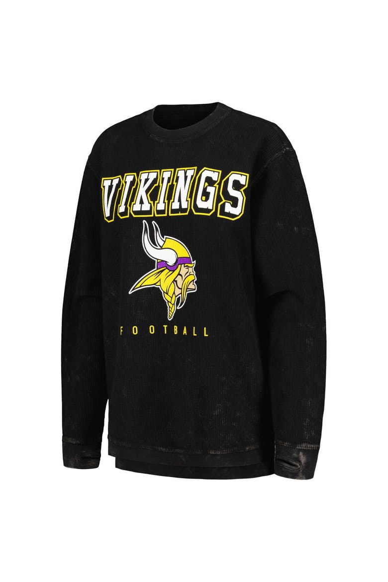 Women's G-III 4Her by Carl Banks Black Minnesota Vikings Comfy Cord Pullover Sweatshirt, Alternate, color, Black
