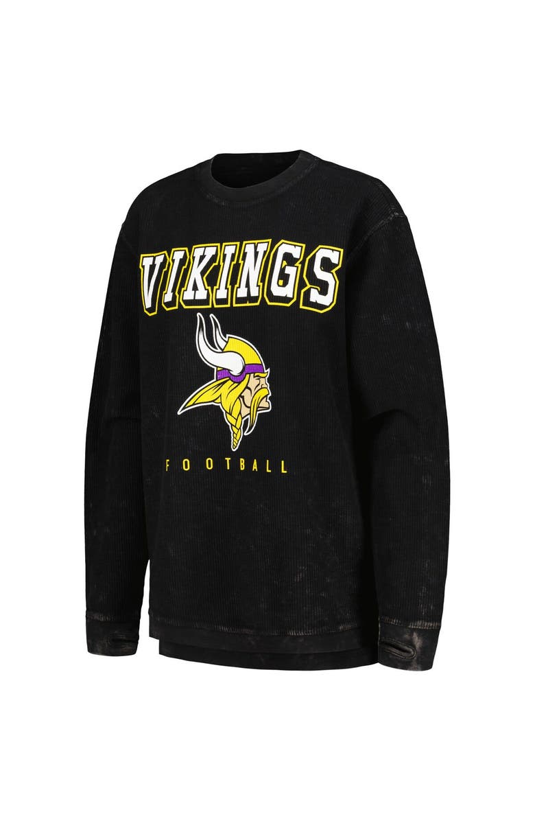 G-III 4HER BY CARL BANKS Women's G-III 4Her by Carl Banks Black Minnesota Vikings Comfy Cord Pullover Sweatshirt, Alternate, color, Black