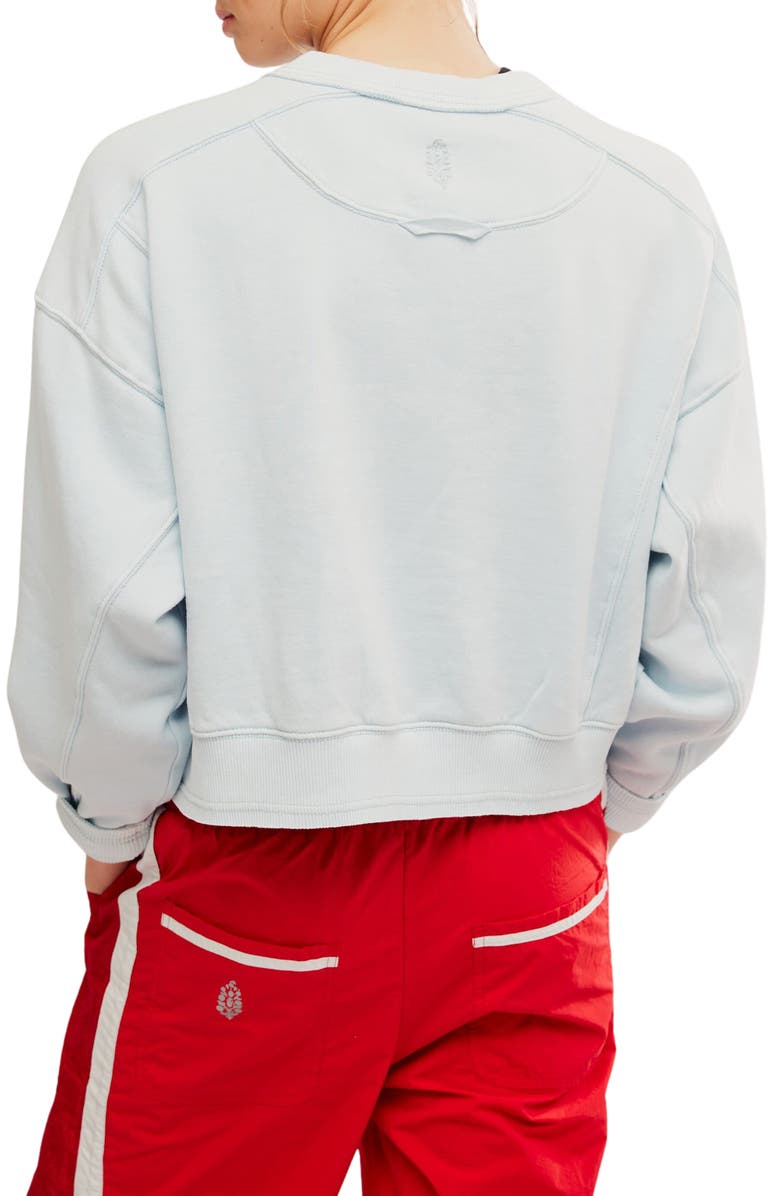 Free People FP Movement Intercept Cotton Blend Sweatshirt, Alternate, color, Arctic Snow