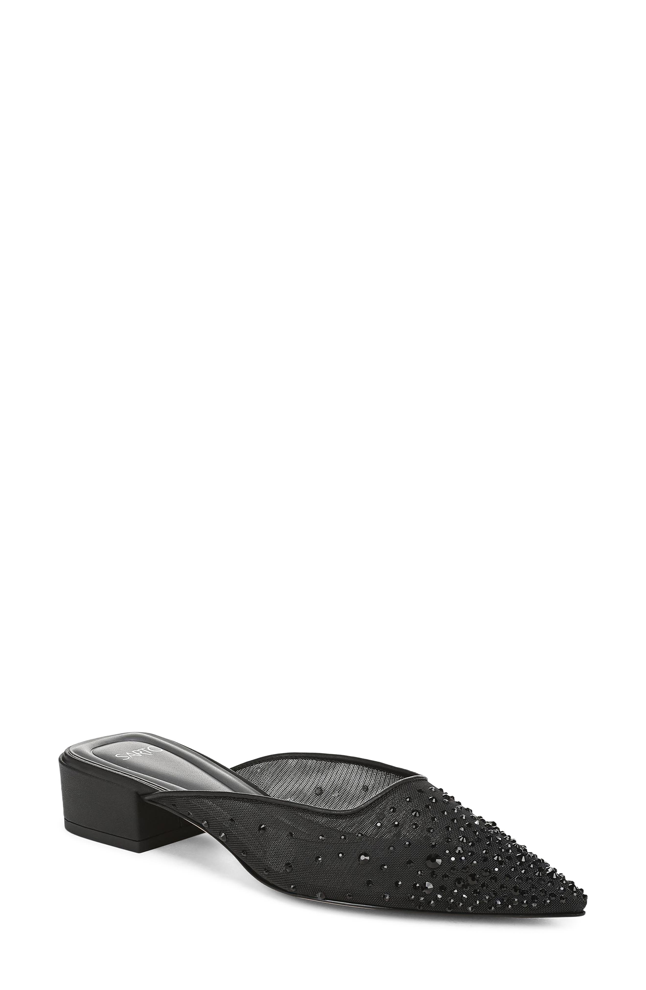 Bennet Mesh Flat Mule, Main, color, BLACK MESH FABRIC