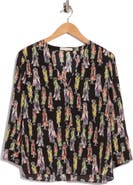ALICE + OLIVIA Colby Staceface Silk Shirt