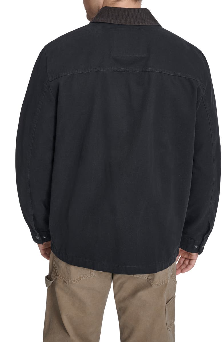 Levi's Corduroy Collar Cotton Canvas Jacket, Alternate, color, Black