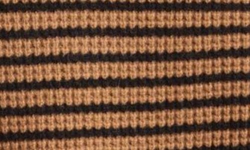 MADEWELL MADEWELL STRIPE WOOL WAFFLE KNIT TURTLENECK SWEATER