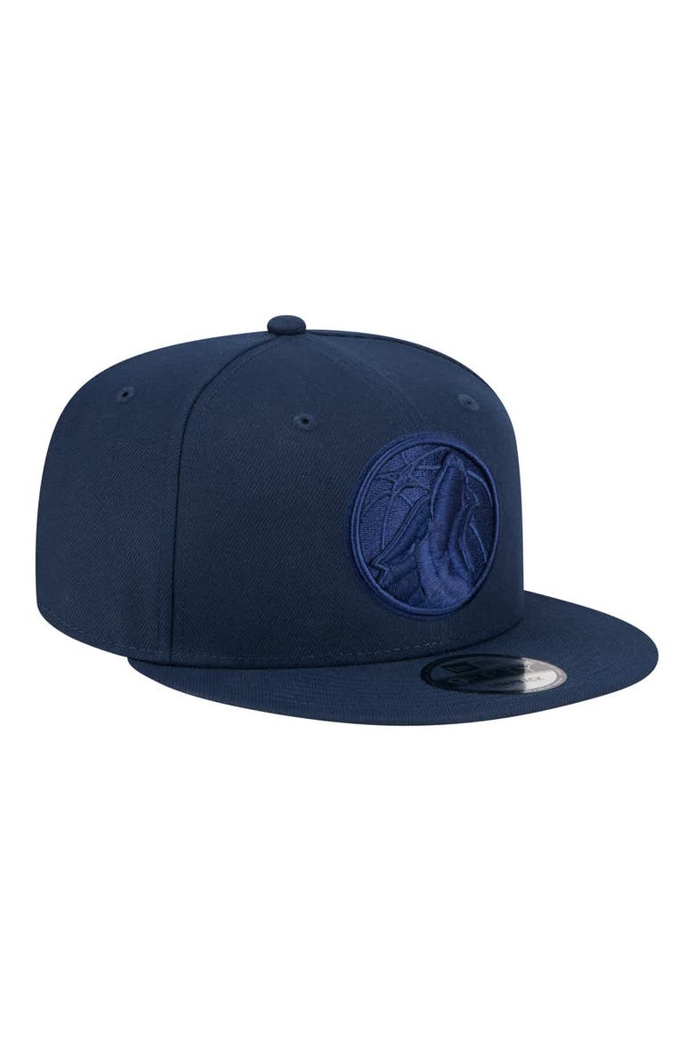 Men's New Era Navy Minnesota Timberwolves Tonal Color Pack 9FIFTY Snapback Hat, Alternate, color, Navy