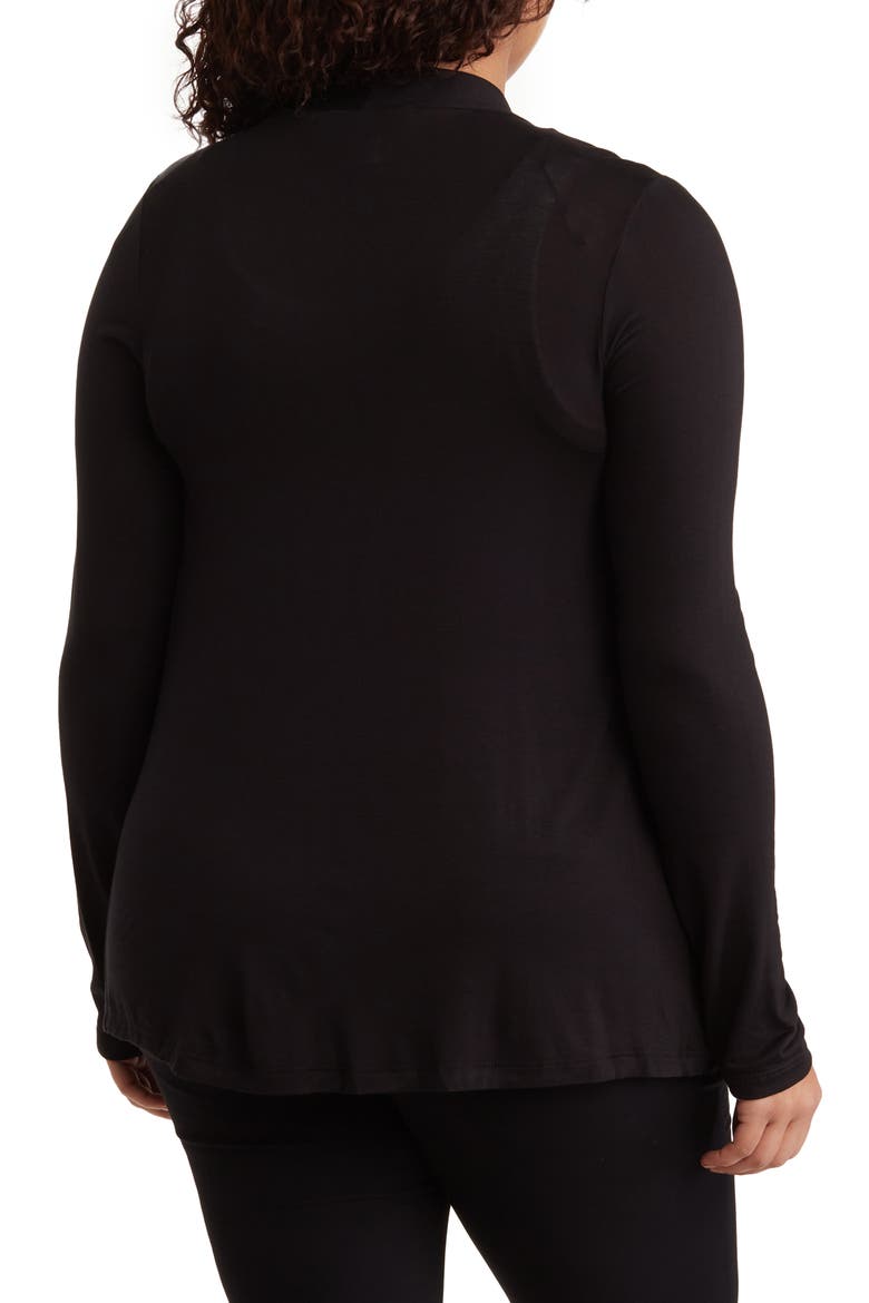 Jersey Cardigan, Alternate, color, BLACK