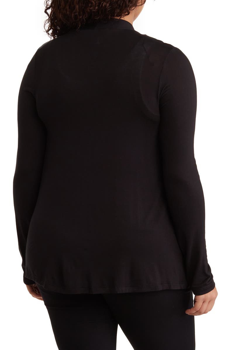 Renee C Jersey Cardigan, Alternate, color, Black