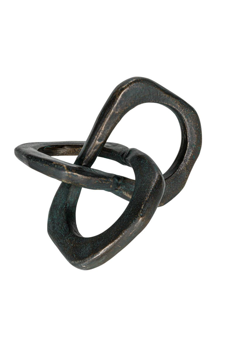 Storied Home Cast Metal Knot Figurine, Black, Main, color, Black