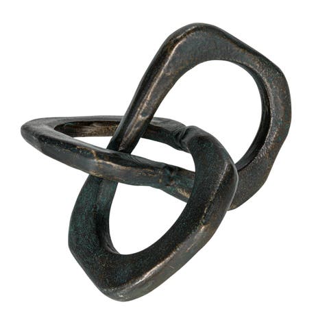 Cast Metal Knot Figurine, Black