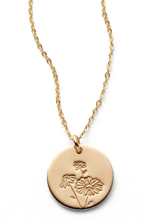April Birth Flower Necklace