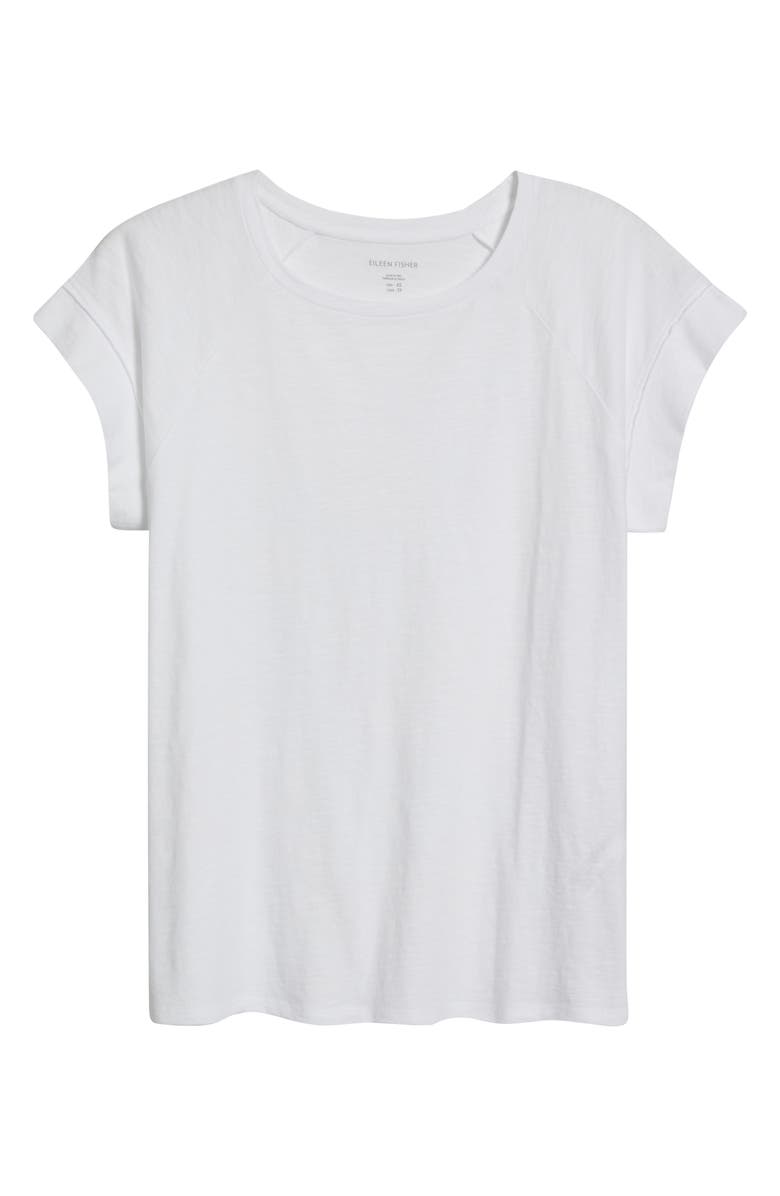 Eileen Fisher Raglan Cap Sleeve Organic Cotton Top, Alternate, color,
