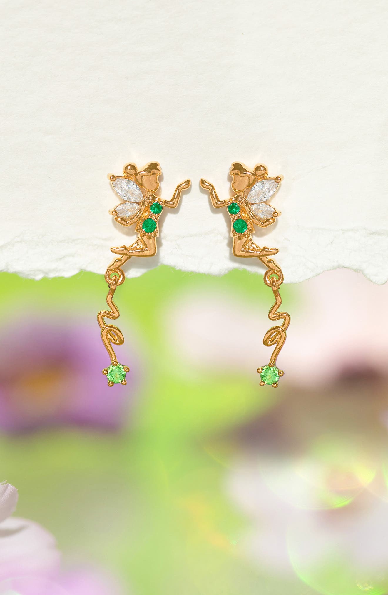 Girls Crew Disney® Tinker Bell Stud Earrings (Women) | Nordstrom