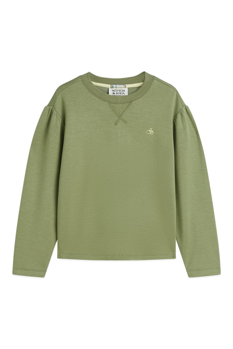 Kids' Relaxed Fit Sweatshirt, Main, color, OIL GREEN