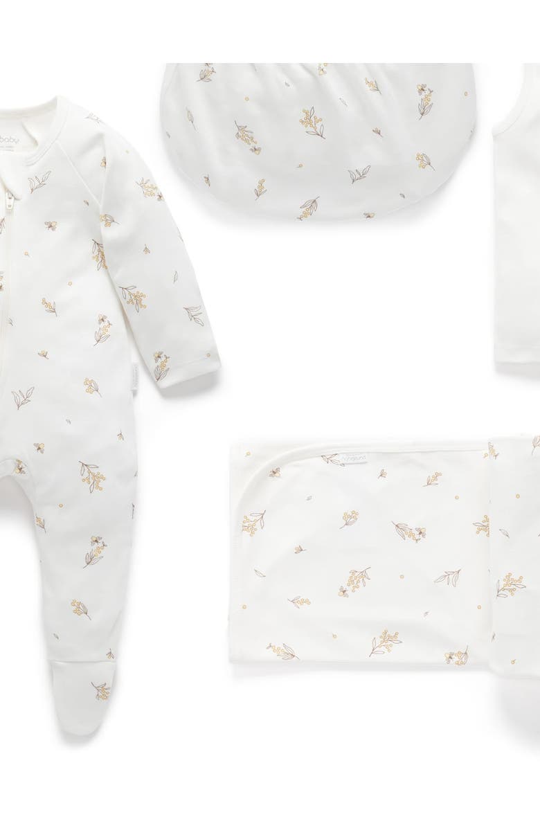 Purebaby Newborn Hospital Gift Pack 6 Piece, Alternate, color, Vanilla Wattle Bee Pack
