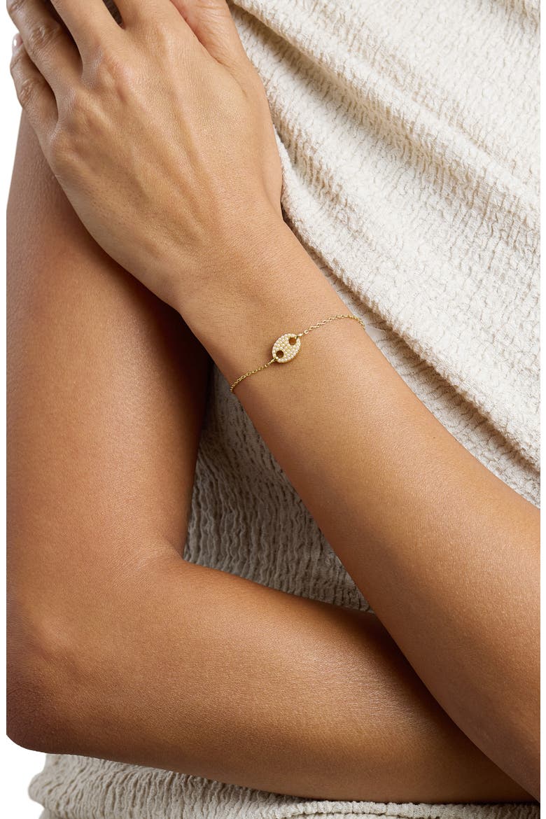 Modern Muse Faux Pearl Bracelet, Alternate, color, GOLD