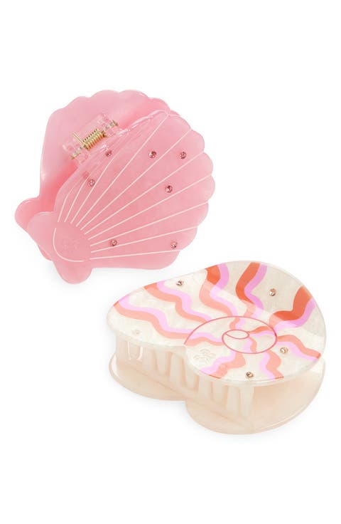 Shell Beach Set of 2 Claw Clips