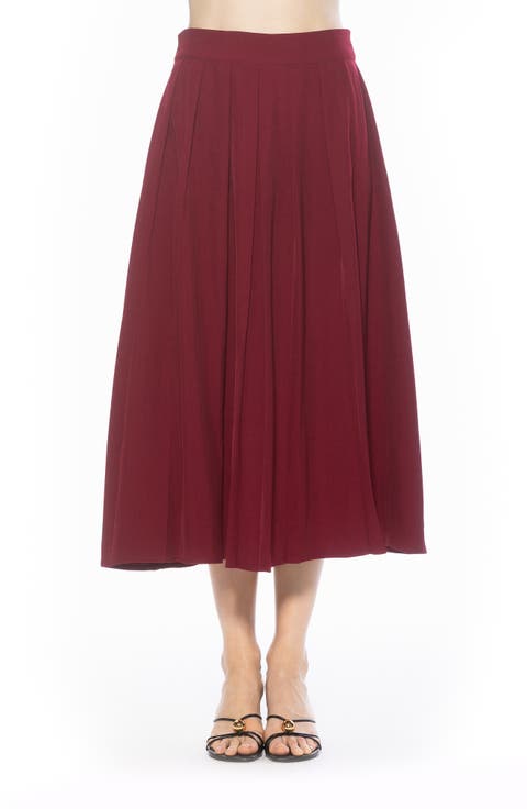 Oren Pleated Midi Skirt