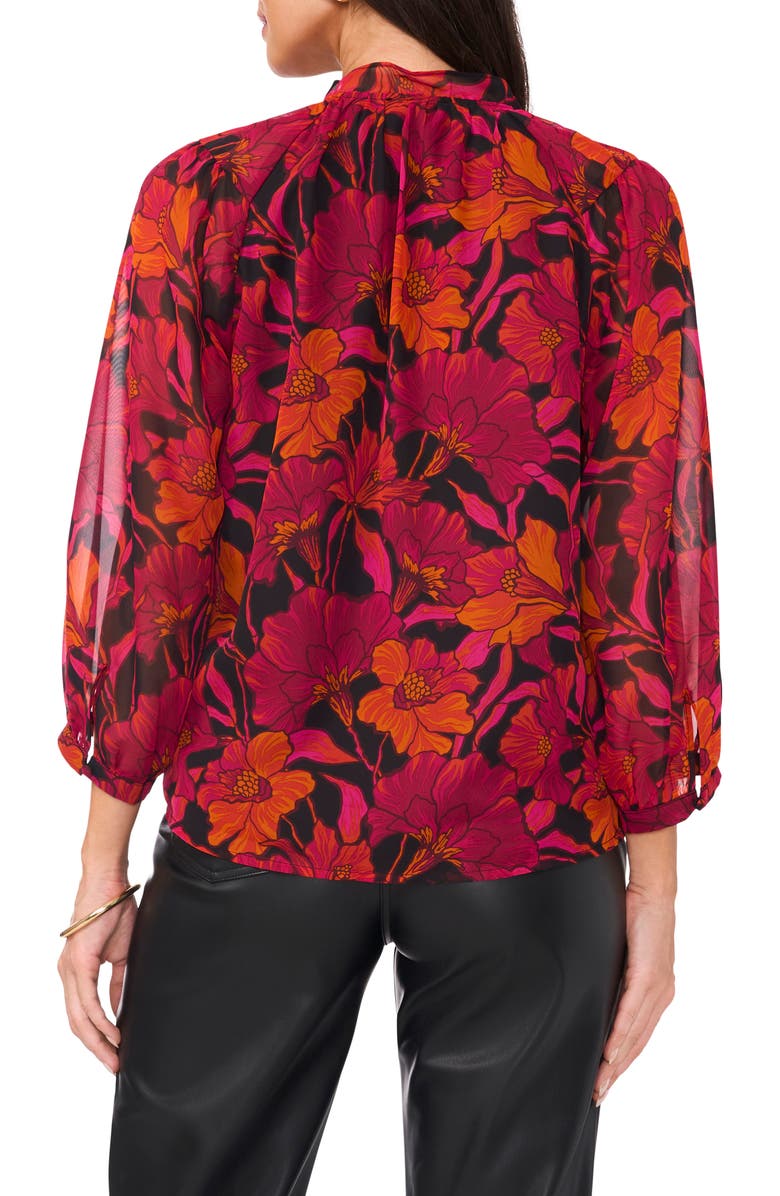 Vince Camuto Floral Print Raglan Sleeve Shirt, Alternate, color,