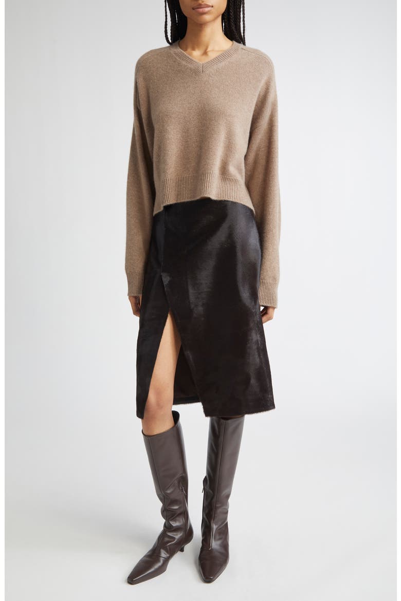 Anzor Cashmere V-Neck Sweater, Alternate, color, TAUPE MELANGE