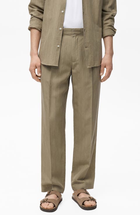 Printstripe Straight Leg Pants