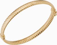 Oradina 14K Yellow Gold Cobra Bangle