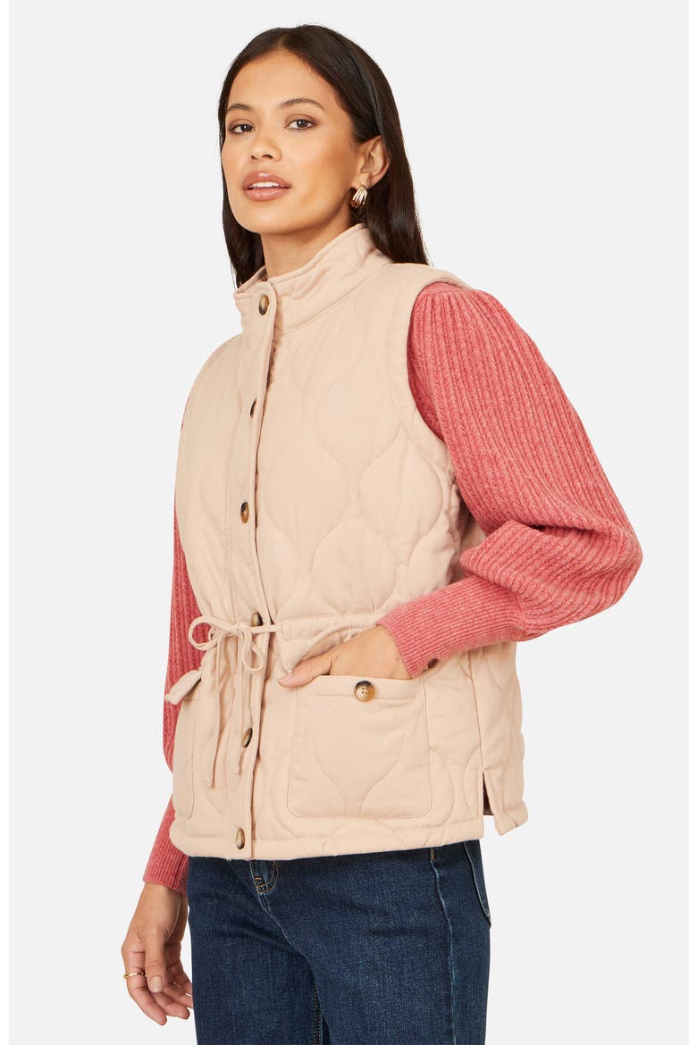 Quilted Utility Gilet, Alternate, color, Taupe