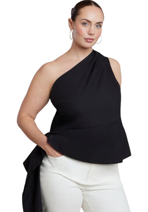 Asymmetrical Top With Flounce (plus)