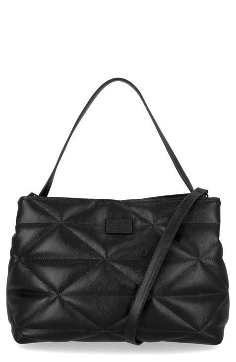 Jeri Quilted Faux Leather Shopper Bag