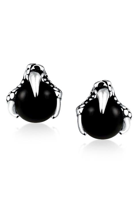 Orb Dragon Claw Stud Earrings