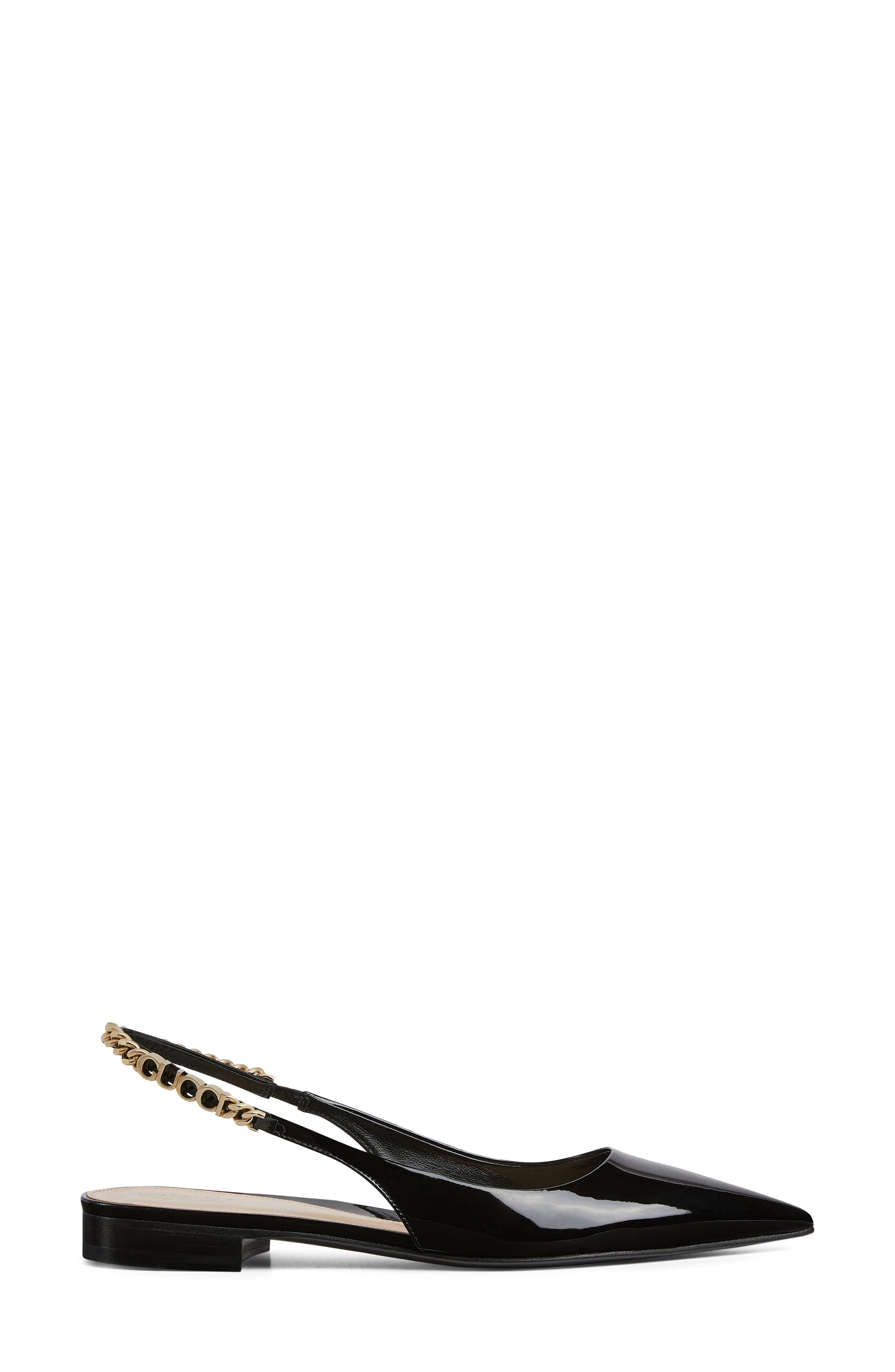 Gucci Signoria Pointed Toe Slingback Flat, Alternate, color, 