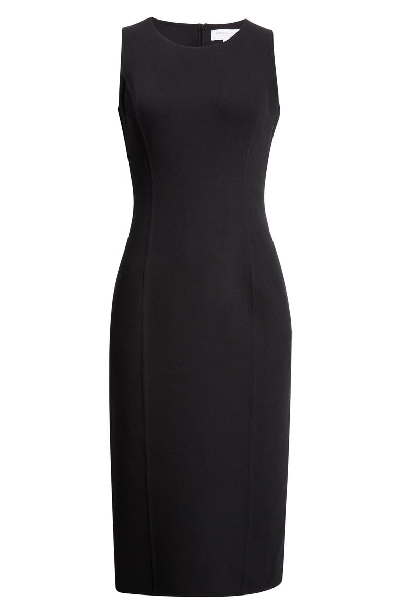 Michael Kors Collection Double Face Stretch Crepe Sheath Dress, Alternate, color, Black