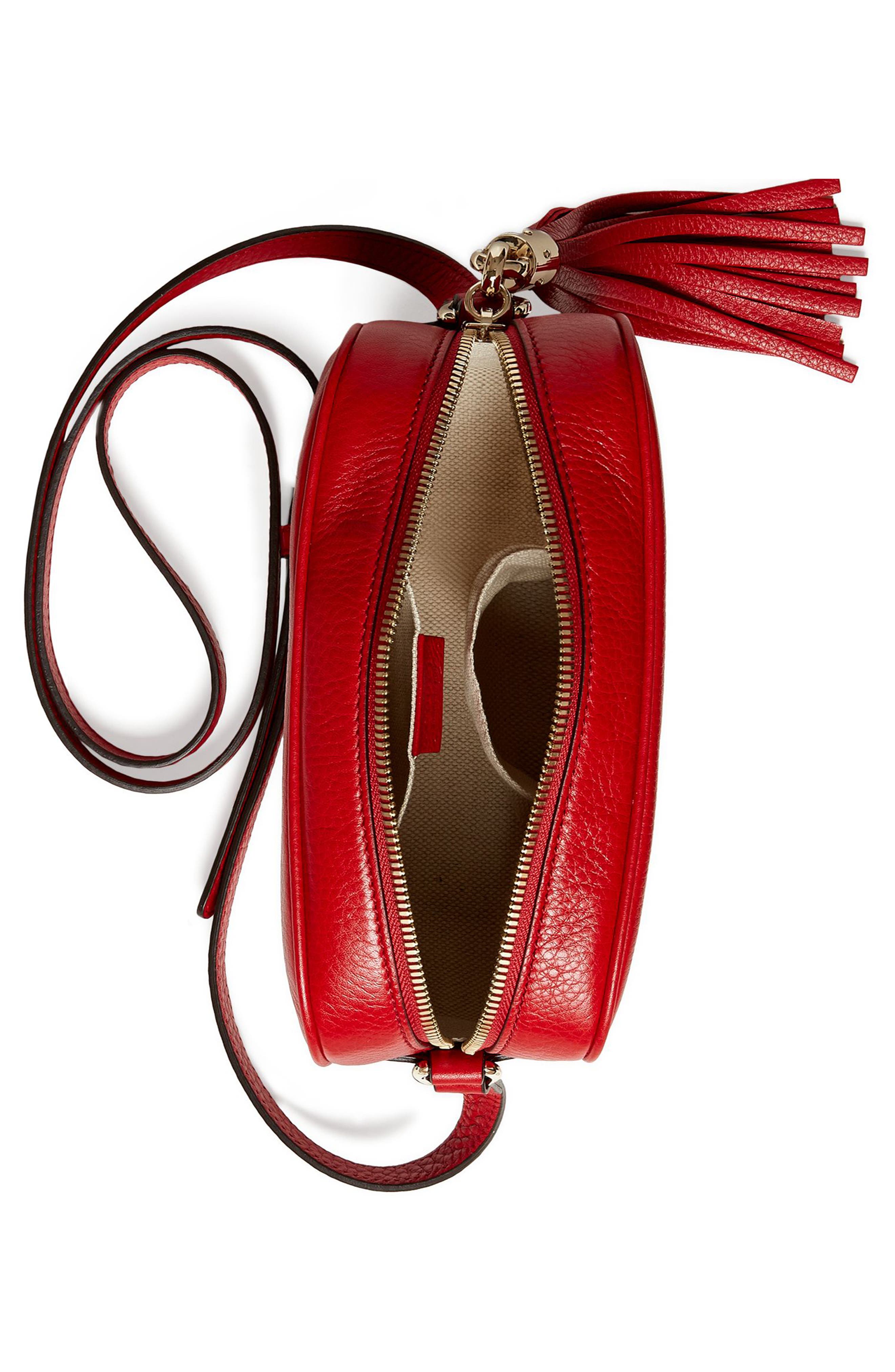 Disco Leather Bag, Alternate, color, 6523 TABASCO