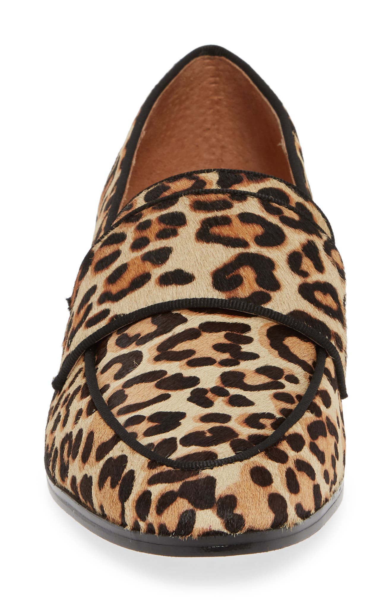 Emilia Genuine Calf Hair Loafer, Alternate, color, LEOPARD CALF HAIR