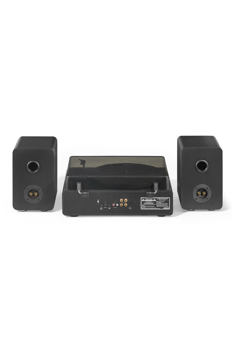 C92 Record Player with Speakers, Alternate, color, BLACK